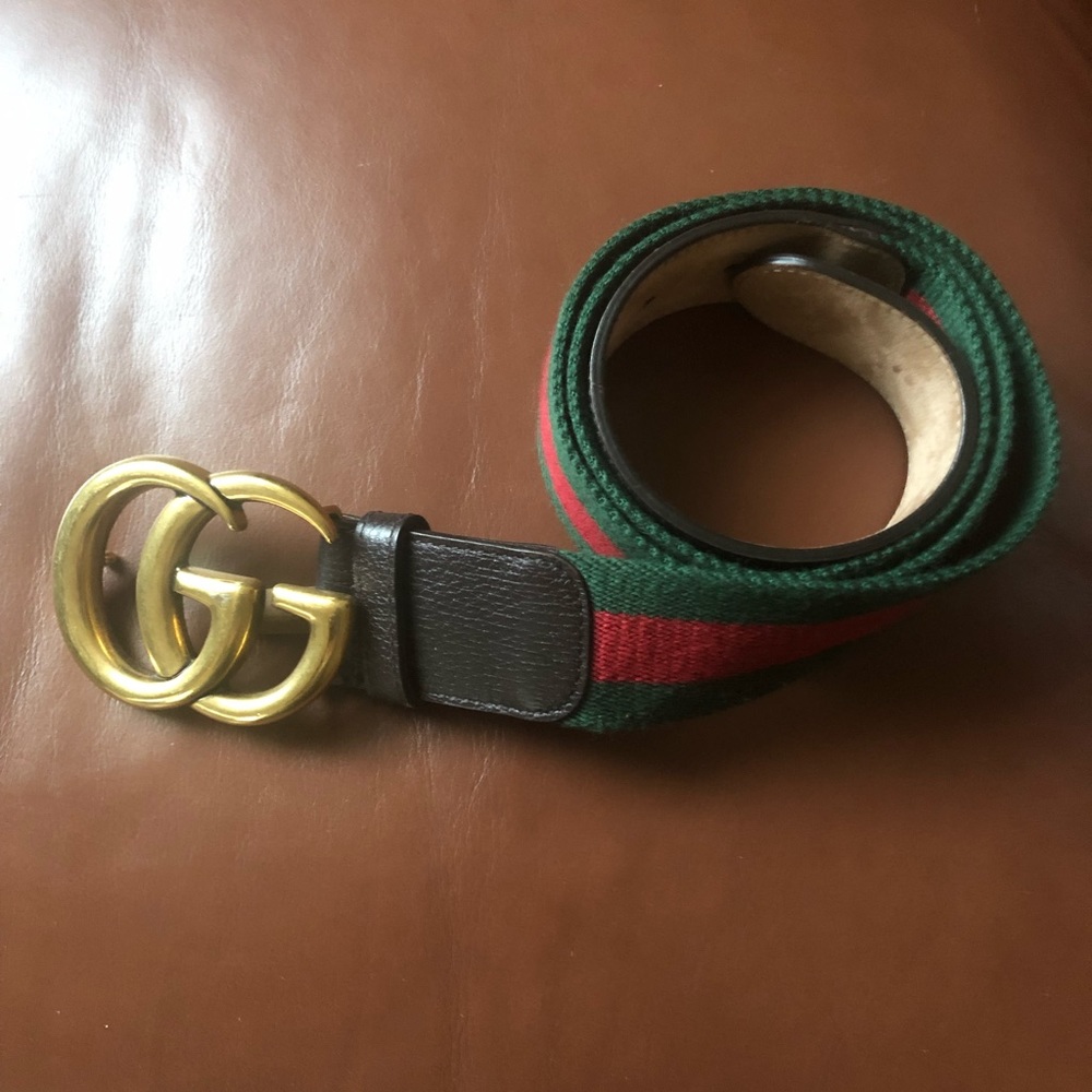 Gucci Green and Red Belt